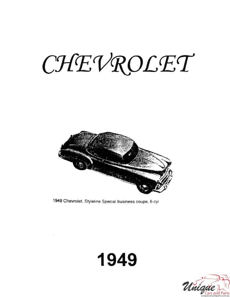 1949 Chevrolet Specifications